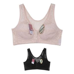 풀컵 플라워 망사소재 앞버튼 노몰드 B컵 브라