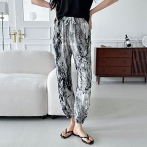 페인팅 밴딩 여름 쿨 조거바지 SD240608 밴딩 하의 밴딩팬츠