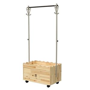 원목크라운서랍행거 이동식행거 행거 행거대 정리함 수납함