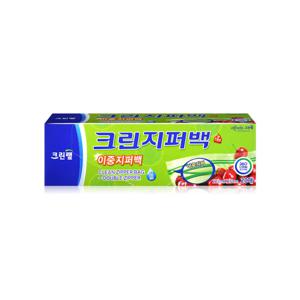 크린랩 크린 이중지퍼백 (중) 22x25cm 20매