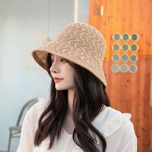COOL 여름 망사 무늬 양면 버킷햇 여성 보넷 벙거지
