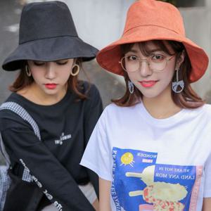 여성 2색 원사이즈 코튼소재 트랜디 벙거지 버킷햇