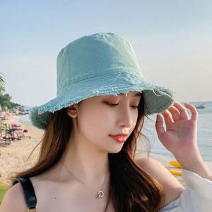 여자모자 빈티지 스웨트밴드 프린지챙 버킷햇 벙거지