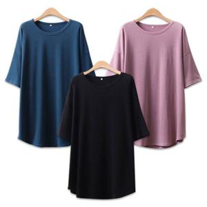 데일리 오버 컬러 반팔티 빅사이즈 무지 9383