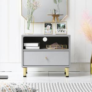 리빙인도무스 골드 매력 협탁 1단 그레이