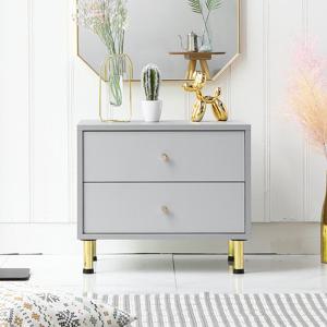리빙인도무스 골드 매력 협탁 2단 그레이