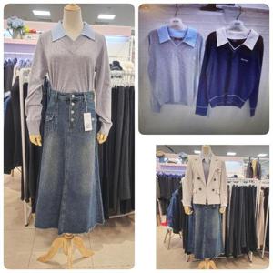 오프리미츠 HC26 유니크한 브이넥카라포인트데일리니트리버셔츠블라우스형니트남구홈플러스 B25KT2312