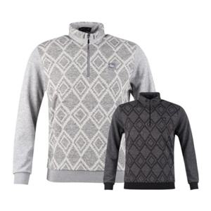 보스케 남성 봄 가을 골프웨어 골프 반집업 패턴 긴팔 티셔츠 L11102323