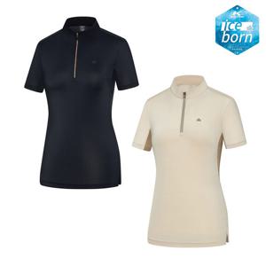 콜핑 여성 아이스본 소프트터치 등산 반팔 반집업 티셔츠 GS