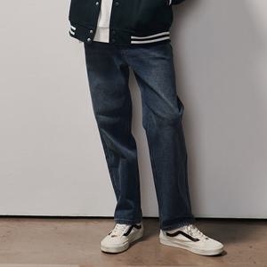 [에꼴리에] 남자 가을이월 슬림 스트레이트 인디고 블루진(25A0210)