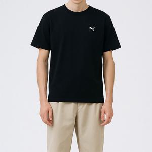 [푸마]푸마 PUMA 에센셜 스몰로고 남성 반팔티 블랙 682538-01