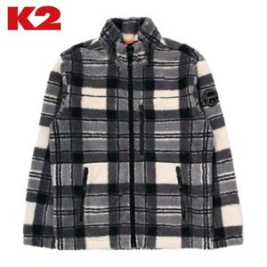 [K2] 남성 비숑 체크 플리스 오트밀 자켓 KMU23160 OM
