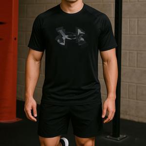 [언더아머]언더아머 UA 테크 프린트필 반팔티 블랙 1390208-001