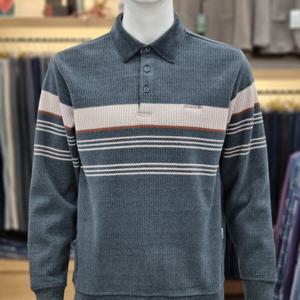 [크로커다일남성]겨울신상 셔닐 융본딩 카라티셔츠CDAAATS440534