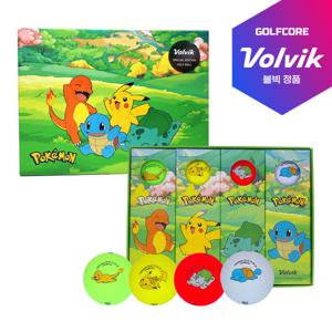 볼빅 포켓몬 피카츄와 친구들 비비드 3피스 골프공-12알