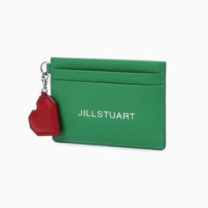 [질스튜어트] 그린 로고 포인트 소가죽 카드지갑  JAHO4F471E2