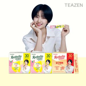 (기능UP)티젠 콤부차 시칠리아 핑크레몬 30스틱*2박스+요구르트 30스틱