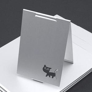 메탈릭 캣 접이식 탁상거울 휴대 미니손거울