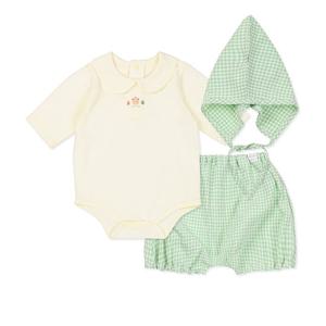 [오가닉맘]그린체크칠부바디수트(MKSLQS01)