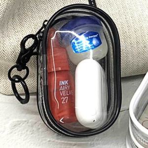 투명 솜인형 파우치 원형 블랙 파우치 인형 솜 투명