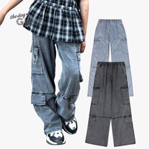 [더데이걸]카고 밴딩 와이드 데님 TGTJ25S01 [모다아울렛 남양주