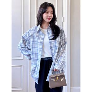 [모리스커밍홈]썸머 루즈핏 체크셔츠_M2504BL603A