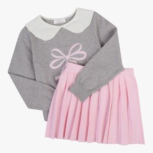 [로엠걸즈(아동)]자카드풀오버티셔츠스커트상하세트RGSM2511P