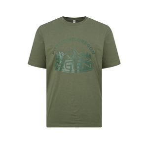 킨 23FW KEEN 아치 로고 티 진한 카키 남여공용 반팔티 KNTS3F002K3