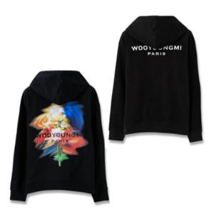 우영미 백로고 후드 티셔츠 W251TS37723B/스웨잉 플라워 후드 블랙 W243TS36723B