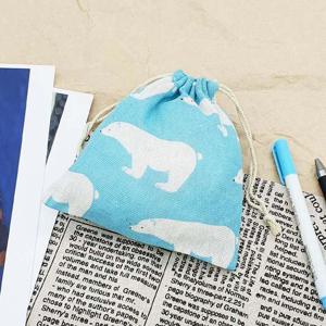 린넨 파우치 파란곰 소