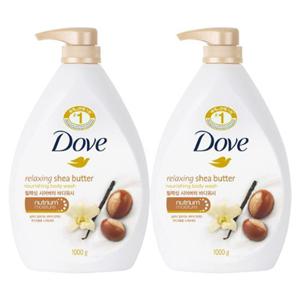 도브 릴랙싱 쉐어버터 바디워시 1L X 2개