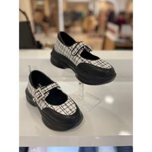 [에스콰이아(남성화)]여성 6cm 어글리 트위드 패턴 단화-EQDSHL719WH