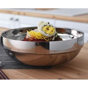 이딜리 스텐 면기 이중진공 냉면기 대접 그릇 중 21cm