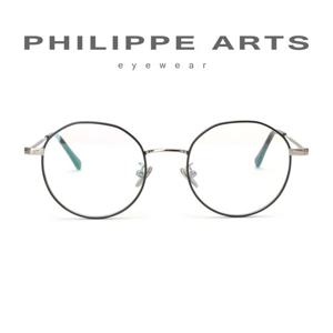 [룩플러스]필립아츠 안경테 1718050 C5 유니크한 라운드 메탈테