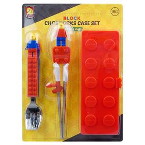 옥스포드 블럭 스텐수저포크 케이스세트 오른손 레드 스푼포크젓가락세트 어린이수저세트 스텐수저포크세트