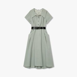 보브  (7195237100) 벨티드 밴딩 폴리 셔츠 원피스