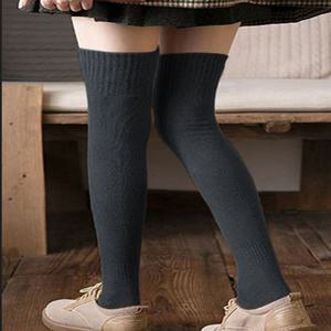 오버니삭스 기모 니하이 반스타킹 무지 무릎양말