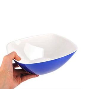 폴리카보네이트 사각 투톤 샐러드볼 군청색 디저트 아이스크림 시리얼 카페 빙수