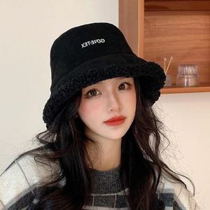 여성 리버시블 양면 뽀글이 벙거지 버킷햇 모자