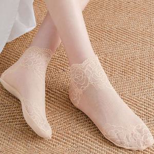 여자 메쉬 장미 레이스 망사 양말 USD-211