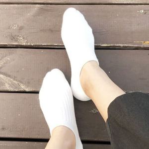 남성 양말 골지 발목 덧신 화이트