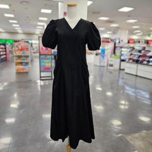 스테파니 HC07 V넥 허리핀턱 포인트 원피스 A25SO5205