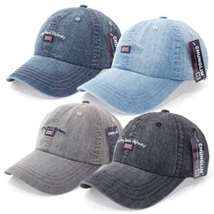 [디꾸보][디꾸보]영국 플래그 워싱 데님 볼캡 야구모자 K-CR343R