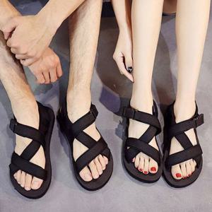 남여공용 크로스 스트랩 가벼운 캐주얼 스트랩샌들