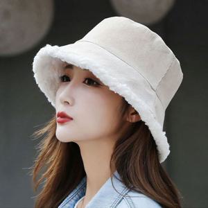 귀여운 겨울 털모자 양면 골덴 뽀글이 벙거지 버킷햇