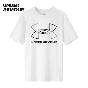 언더아머 UA 파운데이션 그래픽 남성 여성 반팔 티셔츠 화이트 1382915-100