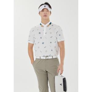 볼빅 남성 골프 전판 프린트 요꼬 반팔 티셔츠 VMTSP462