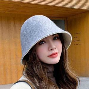 여성 양면 고퀄리티 모직 버킷햇 따뜻한 벙거지모자
