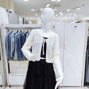 [밸리걸] 펀칭 볼레로형 가디건 235270