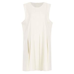 샵앤) 여성 라운드넥 민소매 핀턱 플리츠 A라인 레이어드 미니 원피스 NTT-WDR-20589-아이보리